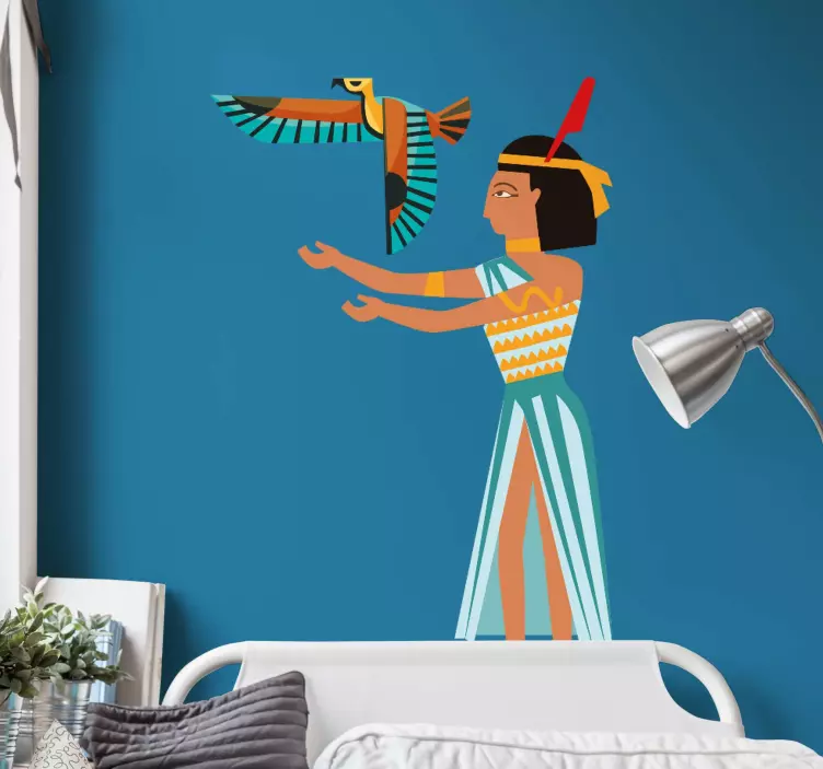 Illusztráció egyiptomi királynő politikai matrica - TenStickers