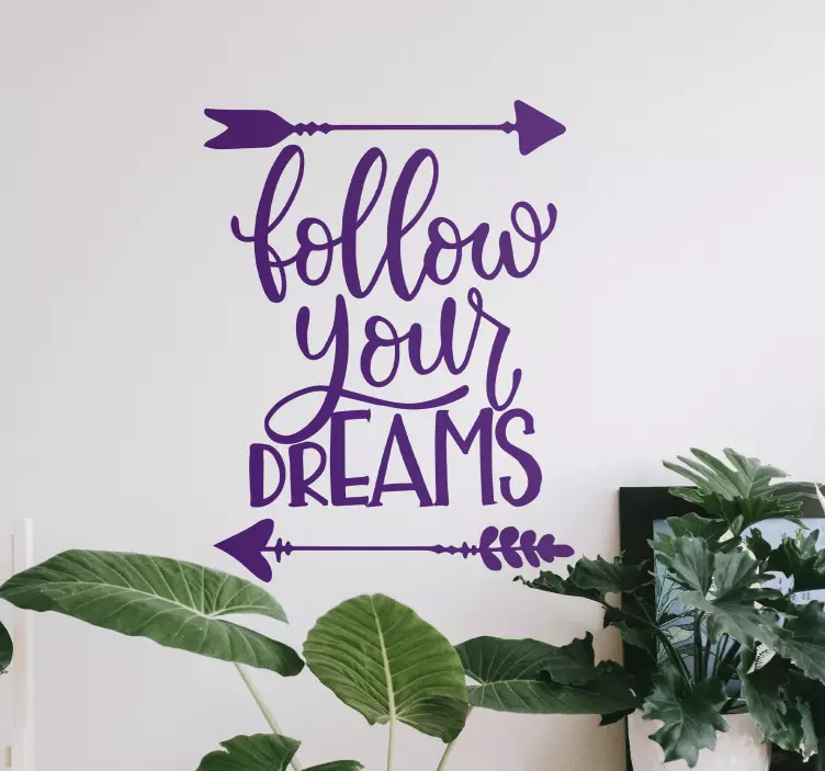 Inspiráló nyílvessző idézet szöveges matrica - TenStickers