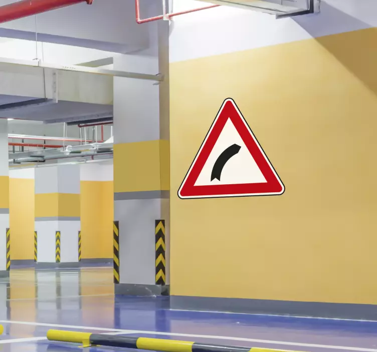 ívelt irányjelző Közlekedési táblák matrica - TenStickers