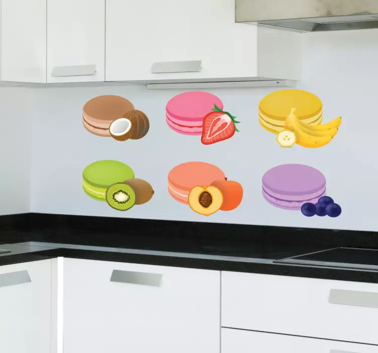 ízesített macaroons matrica - TenStickers