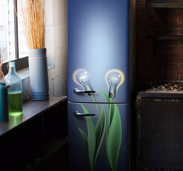 Izzók szárú hűtőszekrény matricával - TenStickers