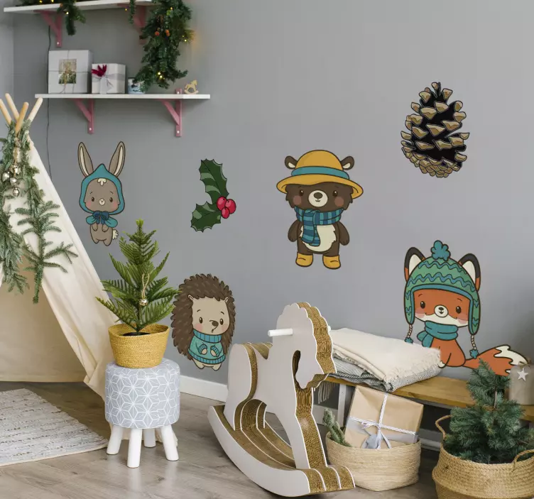 Játékos állatperszonák kedvenc matricák háziállatokkal - TenStickers