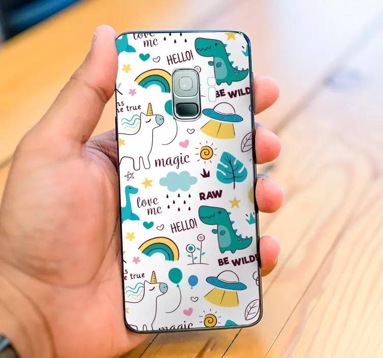 Játékos fantázia lények matrica samsung - TenStickers