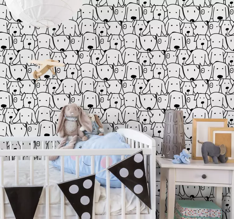 Játékos kutyafacok matrica - TenStickers