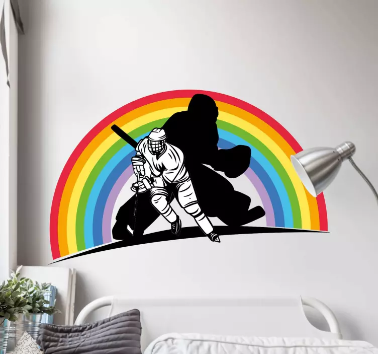 Jégkorongozók akciója sport matricák - TenStickers