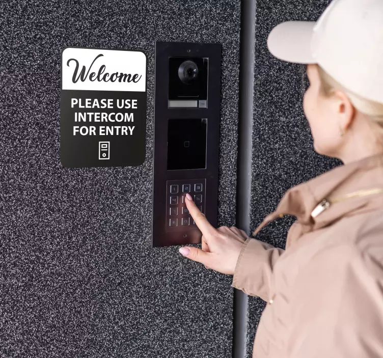 Jelek Matrica használja a kaputelefont - TenStickers