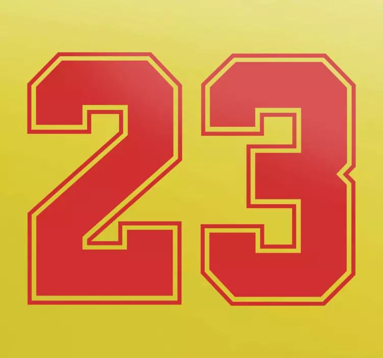 Jordan 23 szám matrica - TenStickers