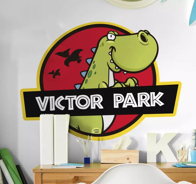 Jurassic park logo testreszabható fali matrica - TenStickers