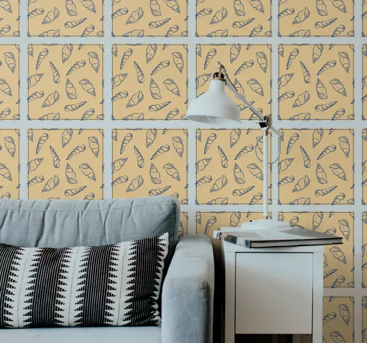 Kagyló csempe vinyl matrica - TenStickers