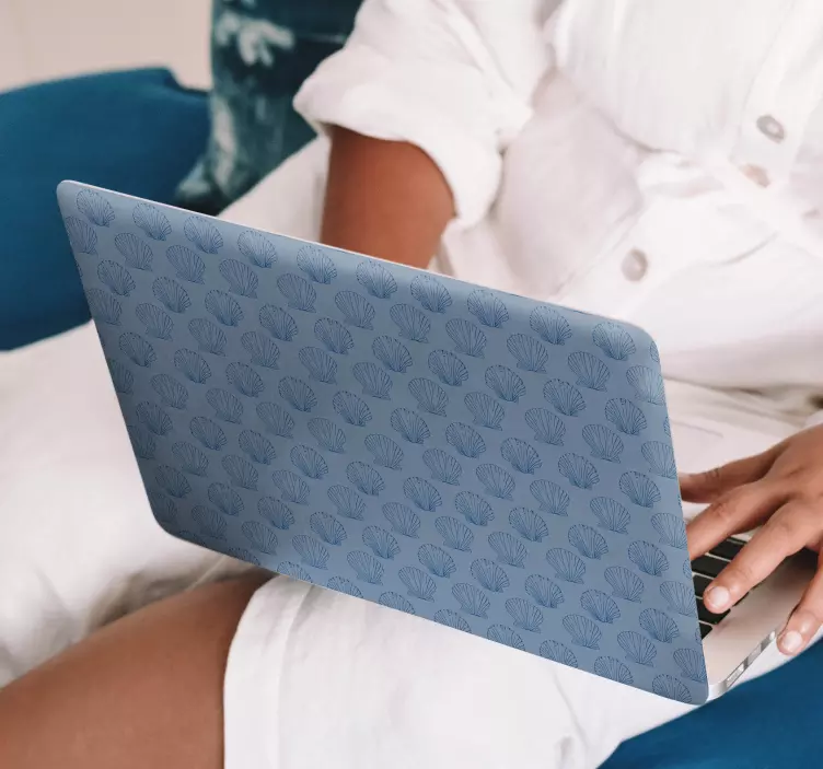 Kagyló kék tónusú laptop bőr matrica - TenStickers