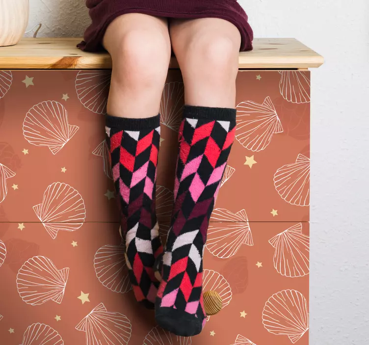 Kagylómintás háttér matrica dekoráció - TenStickers