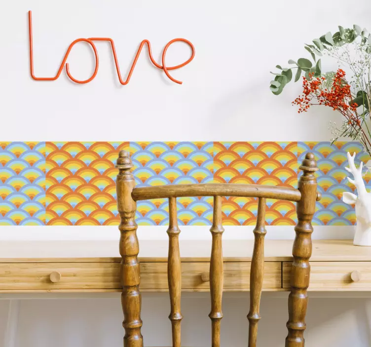 Kaleidoszkóp fali szegély matrica - TenStickers