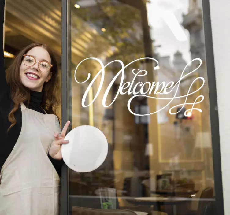 Kalligrafikus üdvözlő vinyl matrica - TenStickers