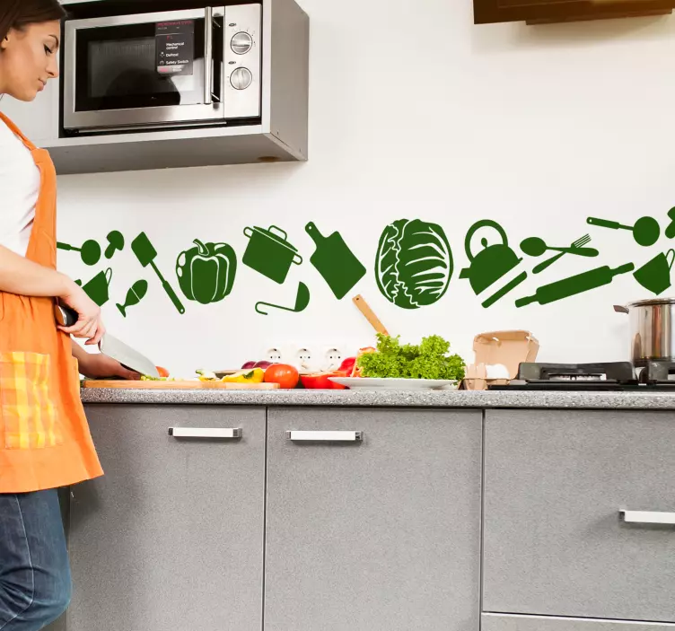 Káposzta és konyhai dolgok öntapadó matrica - TenStickers