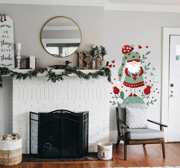 Karácsonyi gnóm karácsonyi matrica - TenStickers