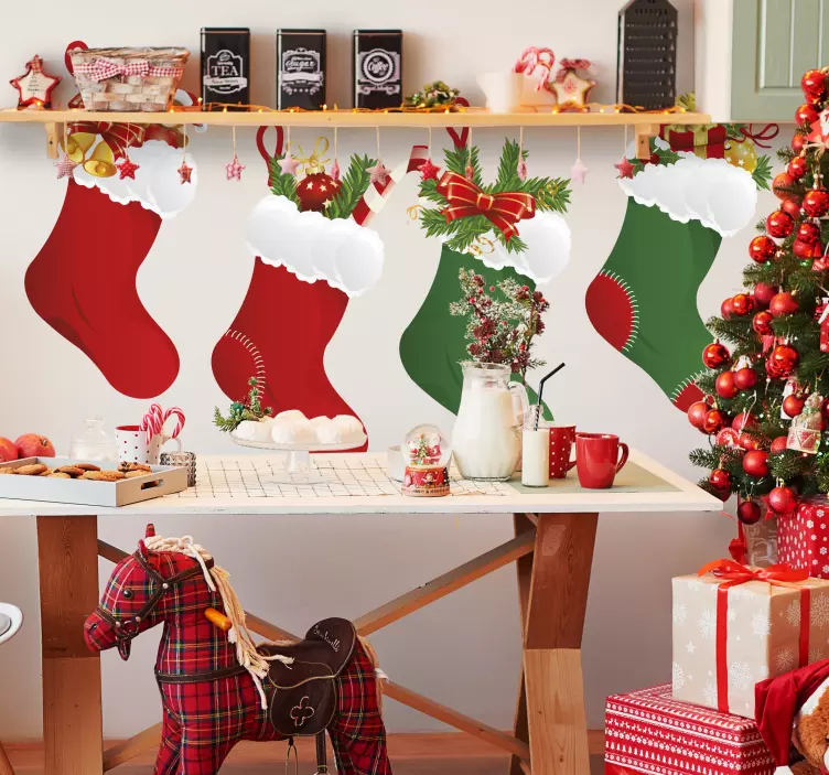 Karácsonyi harisnya matrica - TenStickers