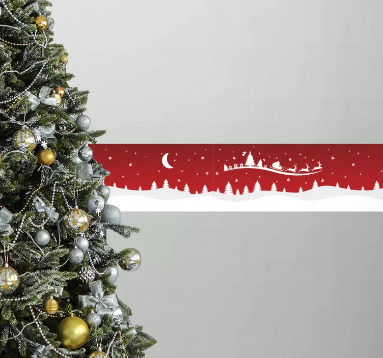 Karácsonyi hullám karácsonyi matrica - TenStickers