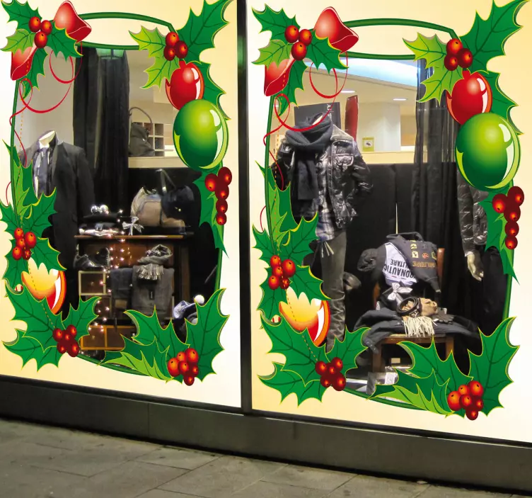 Karácsonyi keret matrica - TenStickers