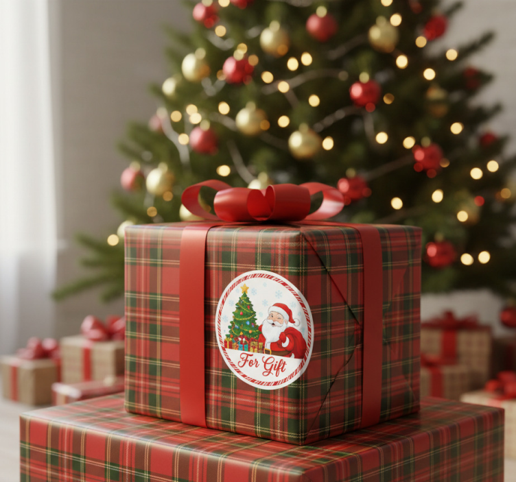 Karácsonyi matrica ajándékhoz - TenStickers