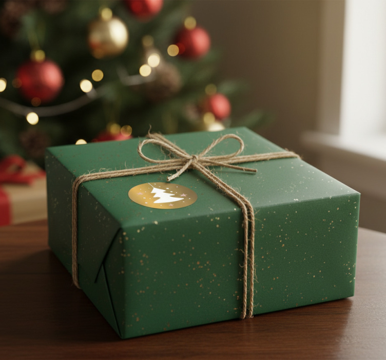 Karácsonyi matrica ajándékokhoz - TenStickers