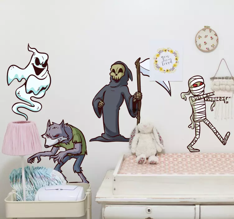 Karakterek halloween matrica - TenStickers