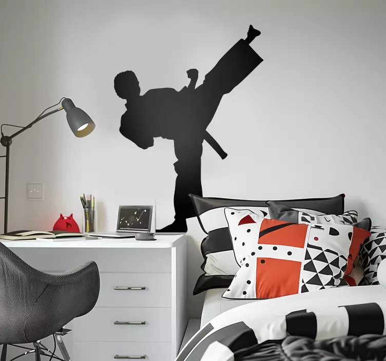 Karate sziluett matrica - TenStickers