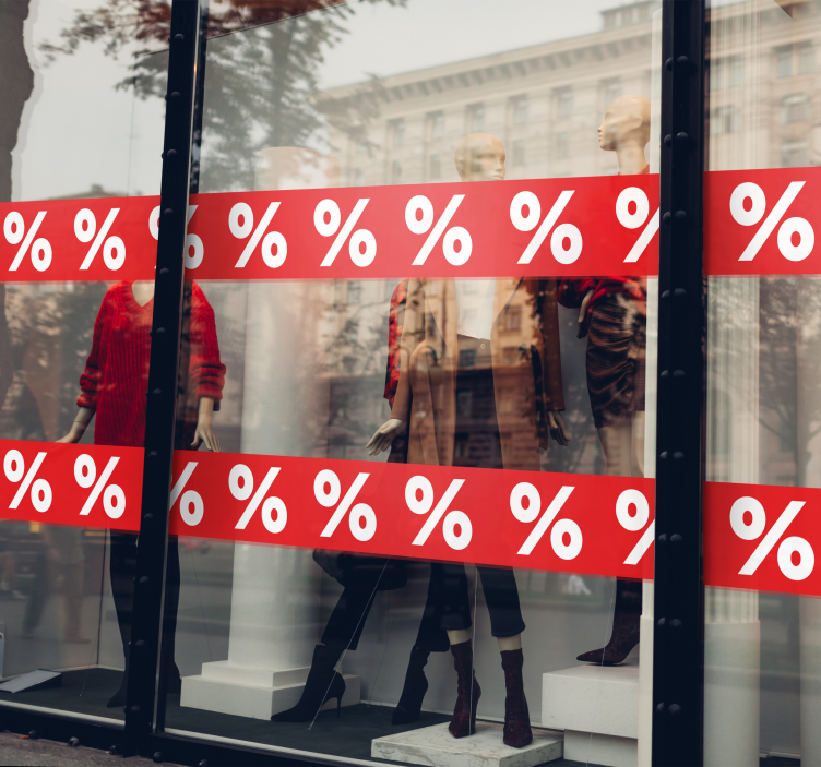 Kedvezmény szimbólum szegély akciós matricák - TenStickers