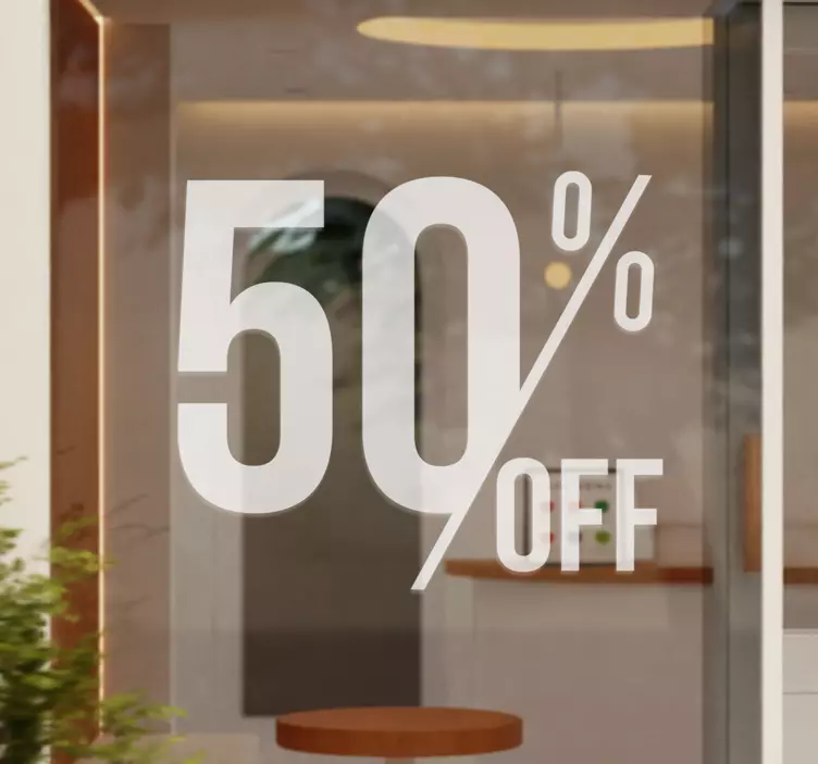 Kedvezmények matrica kirakatokra - TenStickers