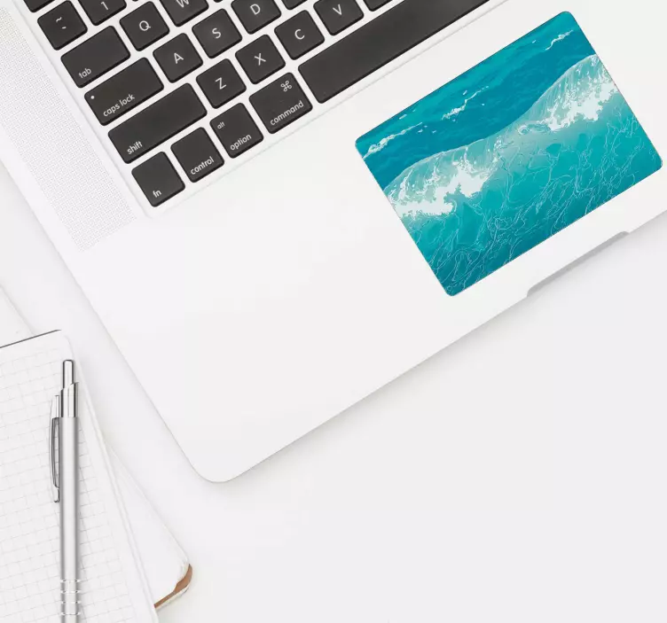 Kék tengeri trackpad laptop matrica - TenStickers