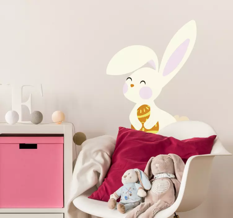 Keleti nyúl ünnepi matrica - TenStickers