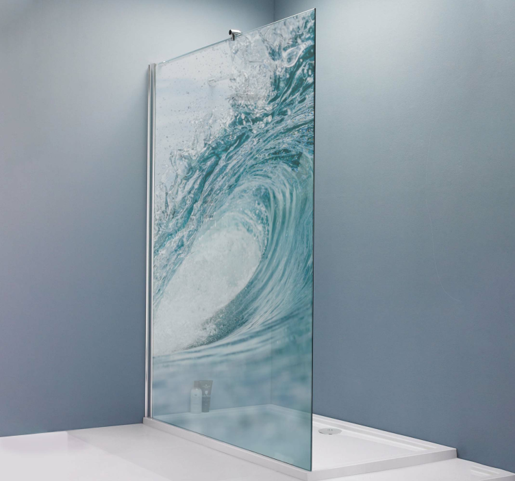 Kép belül hullám a tengeri zuhany matrica - TenStickers