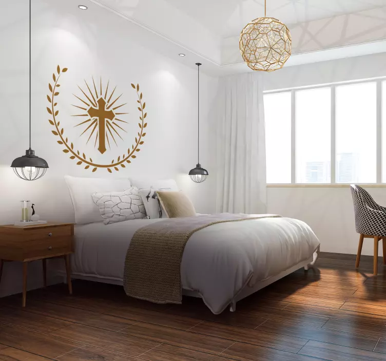 Keresztény kereszt fal matrica - TenStickers