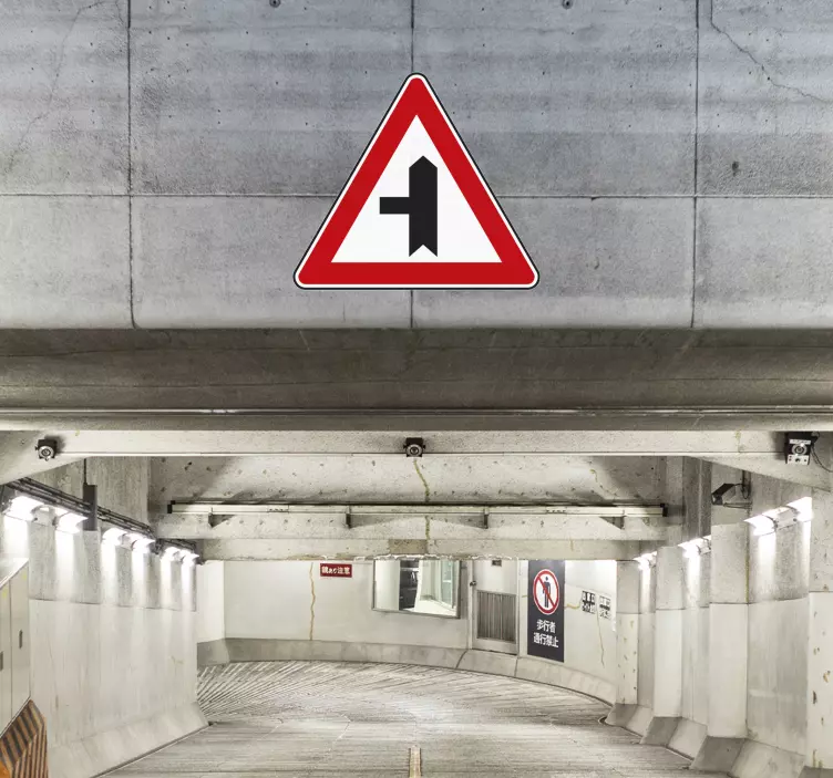 Kereszteződés elsőbbségi jel matricával - TenStickers