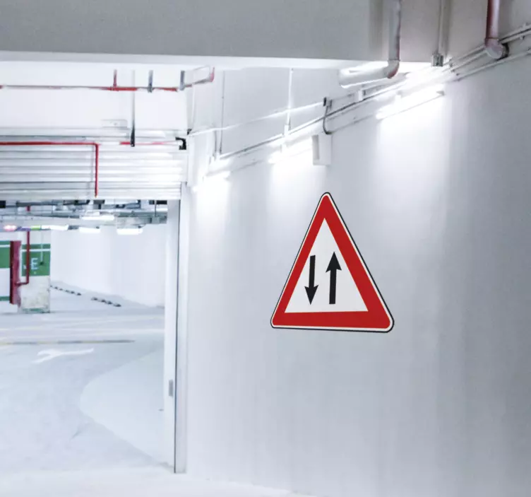 Kétirányú közlekedési tábla matrica - TenStickers