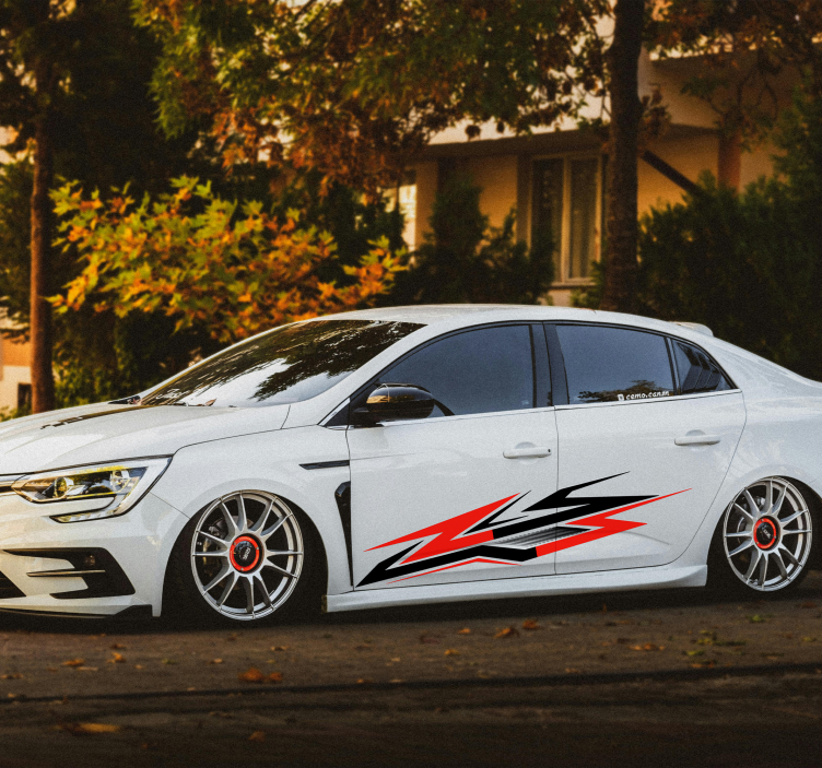 Kéttónusú oldalverseny stílus Matrica Autók - TenStickers