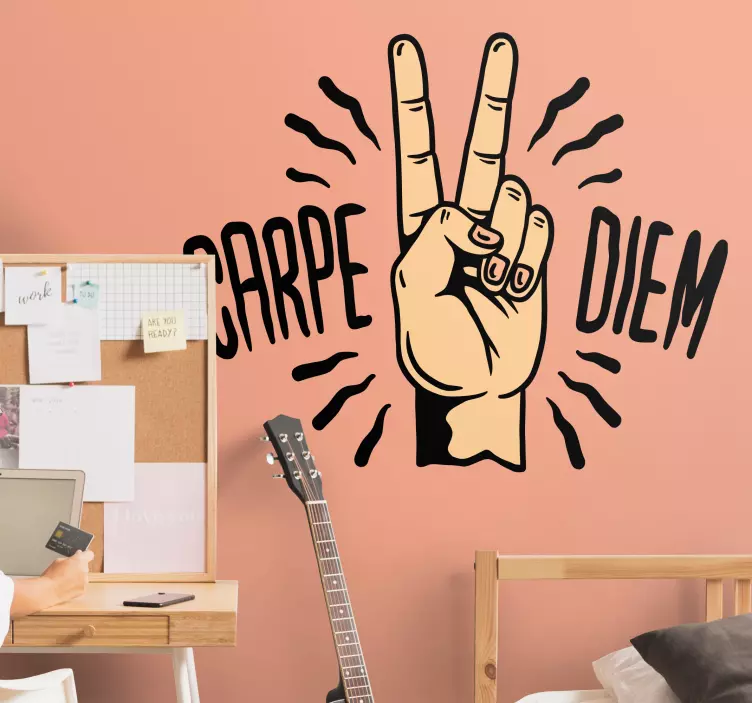 Kéz szimbólum béke erdei állatok falmatrica - TenStickers