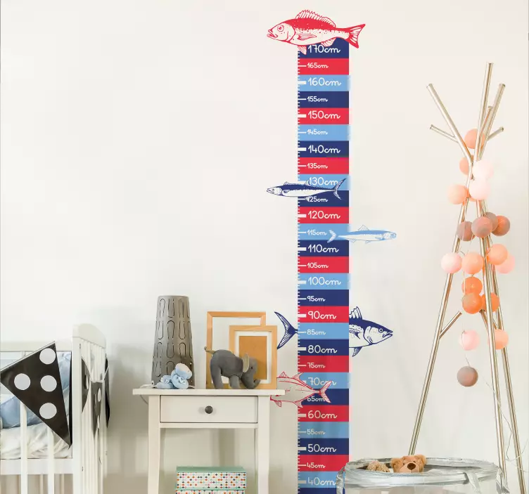 Kézzel rajzolt halak (méretező) állatfal matrica - TenStickers