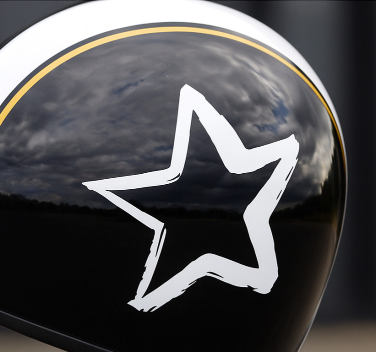 Kézzel festett csillag matrica bicikli - TenStickers