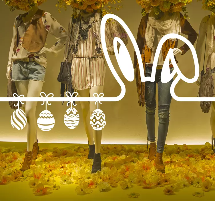 Kirakat húsvéti fal matrica - TenStickers