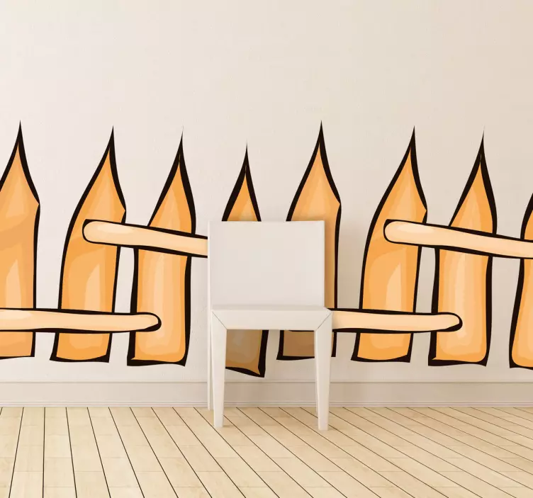 Kis kerítés gyerek matrica - TenStickers