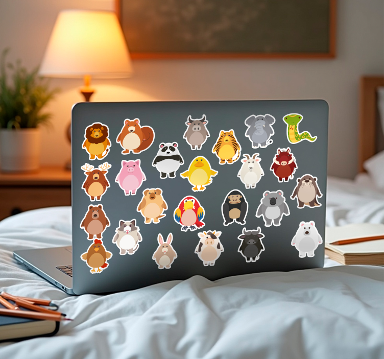 Kisállat matricakészlet Laptop matrica - TenStickers