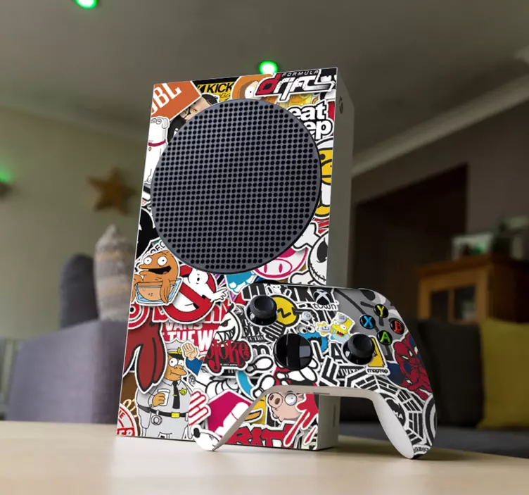 Klasszikus játék kollázs xbox bőr matrica - TenStickers