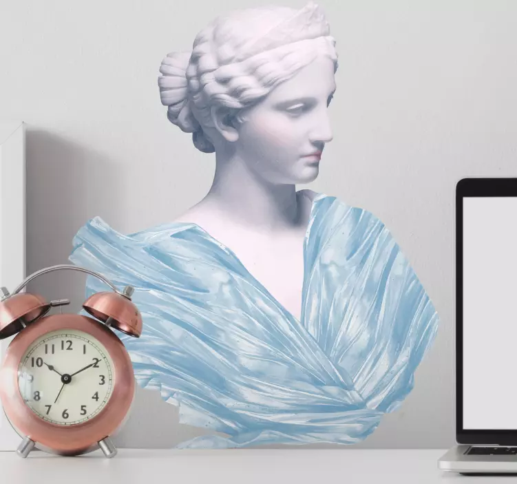 Klasszikus női mellszobor művészeti matrica - TenStickers