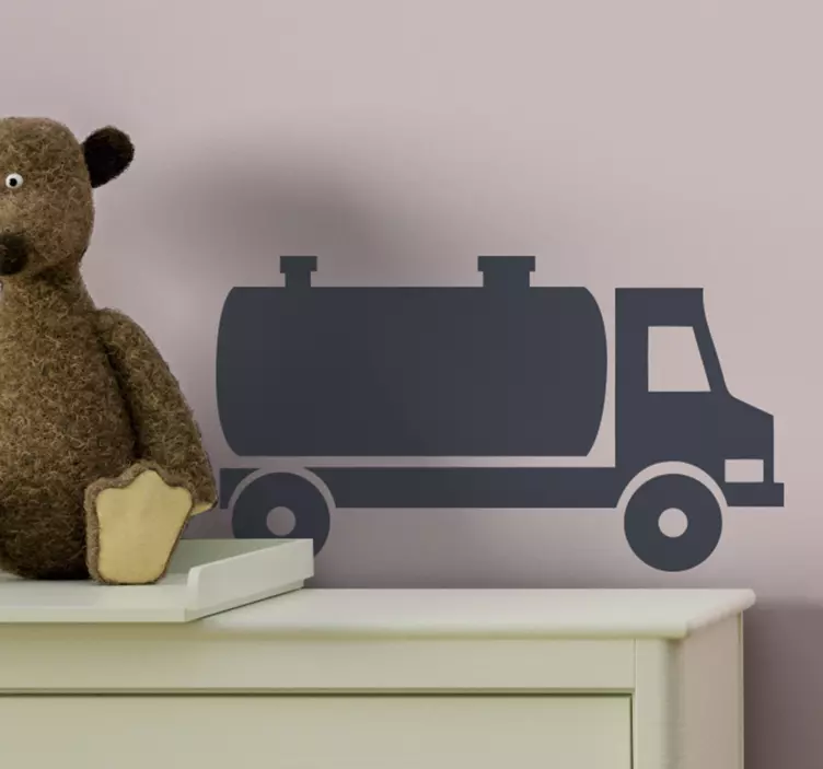 Klasszikus teherautó sziluett motor matrica - TenStickers