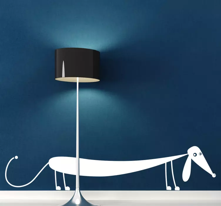 Kolbász kutya fal matrica - TenStickers