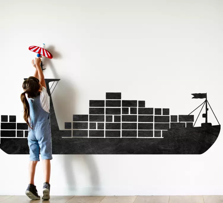 Komp szórakoztató sziluettje írni a matricára - TenStickers