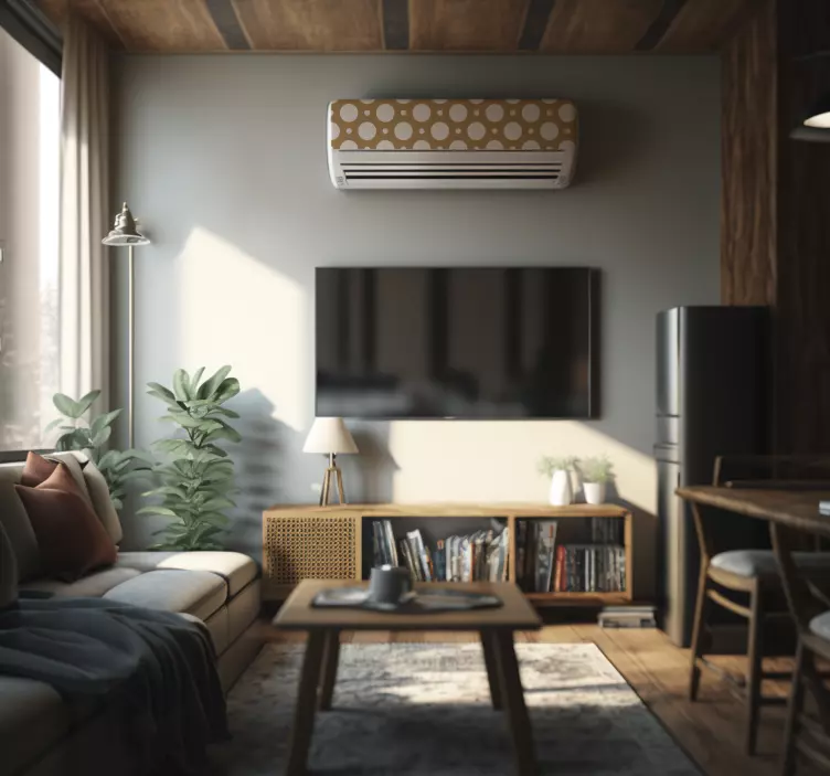 Körök címkék barna, fehér pöttyökkel - TenStickers