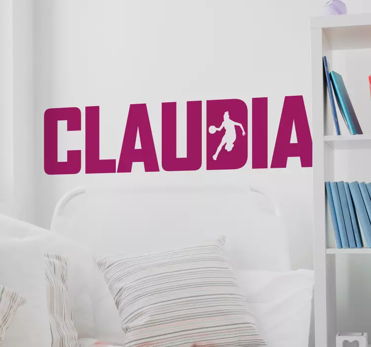 Kosárlabdázó név kosárlabda matrica - TenStickers