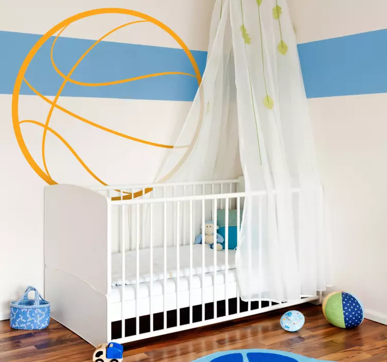Kosárlabda vázlatos gyerek matrica - TenStickers