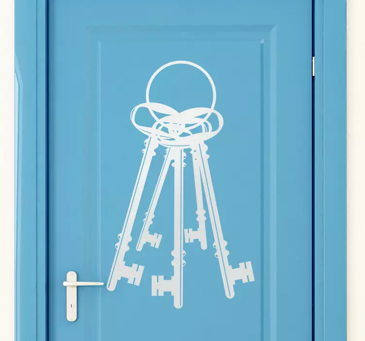 Kulcscsomó ajtó matrica - TenStickers